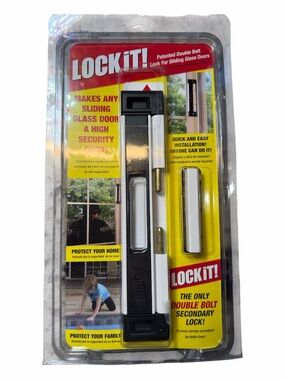 Lock It Sliding Glass Door Safety System Double Bolt Slider Lock for Security